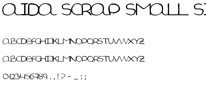 Aida Scrap Small Size font